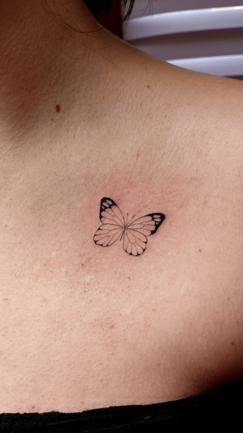 tattoo papillon ligne fine trait fin tattoo papillon ligne fine trait fin